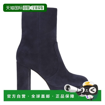 自营gianvito rossiSuede Ankle Boot With Covered Block Heel -