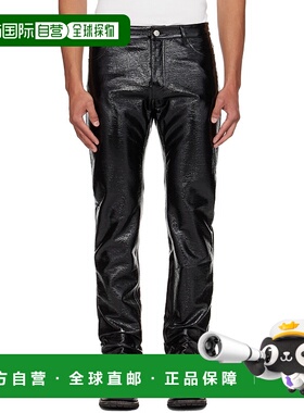 1h可退 香港直邮潮奢 Courreges 男士 黑色 5-Pocket Vinyl Reedi