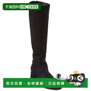 自营Aquazzura Saint Honore 50 Suede Knee-High Boot - black