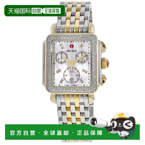 自营Michele Deco Diamond Two-Tone 18k Gold Women's Watch MWW
