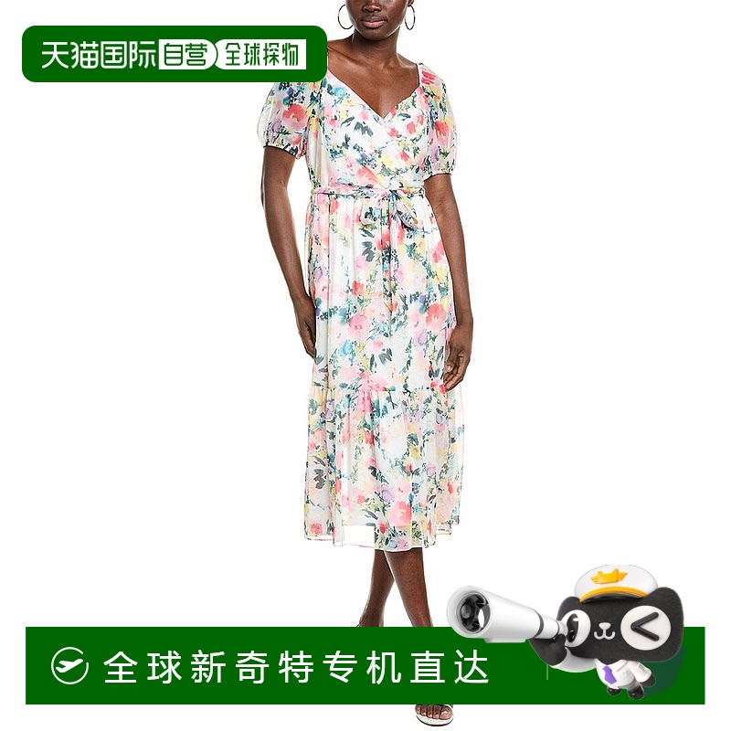 自营 Julia Jordan雪纺迷笛连衣裙-白色 【美国奥莱】直发