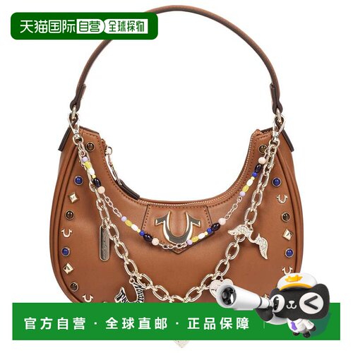 自营true religionTrue reigion Chain & Studs PU Hobo包-黑色
