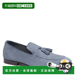 自营Johnston & Murphy男士Taylor流苏乐福-牛仔意大利绒面革 美