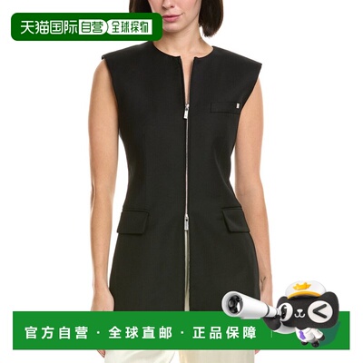 自营Helmut Lang Zip Wool Blazer Vest - black 美国奥莱直发