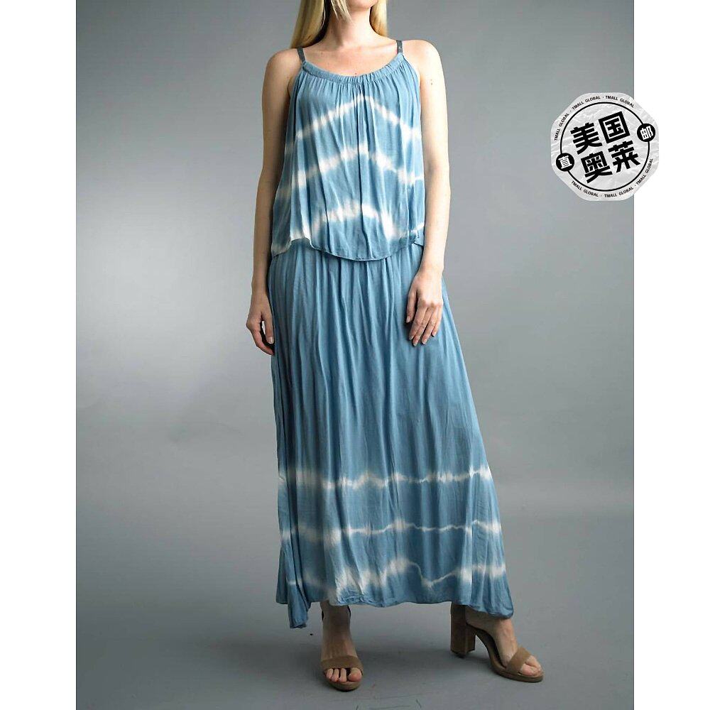 tempo paris浸染长早秋新款连衣裙配有蓝色秋千早秋新款上衣 蓝色