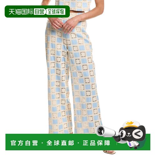 自营english factory英语工厂钩针长裤-蓝色 美国奥莱直发