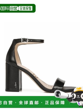 1h可退 【美国直邮】Sam Edelman|Daniella 黑色粗跟凉鞋女鞋单鞋