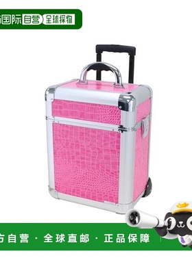 自营 TZ Case AB-331T PA 紧凑型轮式美容箱,粉红鳄鱼 美国奥