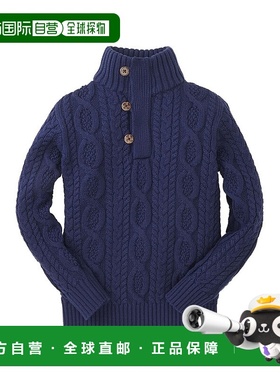 自营 hope & henryHope&Henry Cable立领毛衣-蓝色 美国奥莱直发
