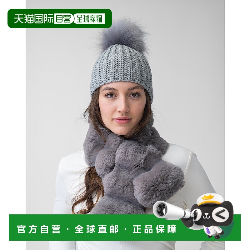 自营adrienne landauPull Through Faux Chinchilla Scarf - grey