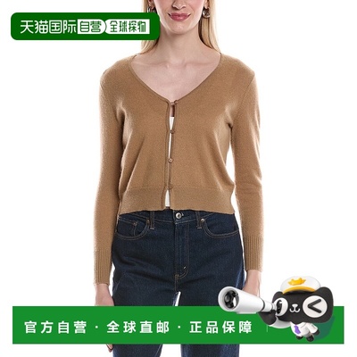 自营philosophy V-Neck Cropped Cashmere Cardigan - brown 美国