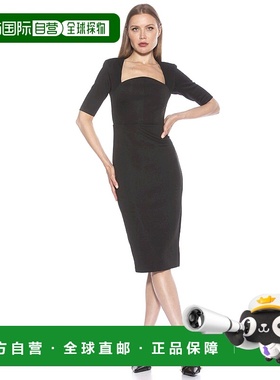 自营 alexia admor夏洛特连衣裙 - 黑色 美国奥莱直发