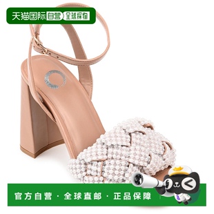 Tru舒适泡棉珍珠配饰块跟凉鞋 自营 Dua Collection女式 Journee