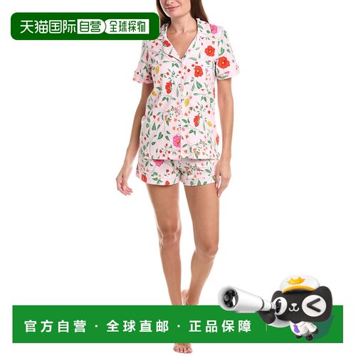自营bedhead床头2pc短睡衣套装-粉红色 美国奥莱直发短裤