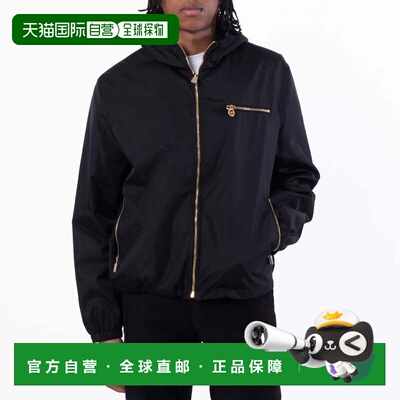 自营Versace Nylon Windbreaker Jacket - black 美国奥莱直发