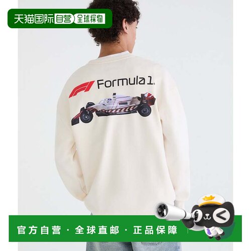 自营Aeropostale Formula 1 Car Crew Sweatshirt - floral white