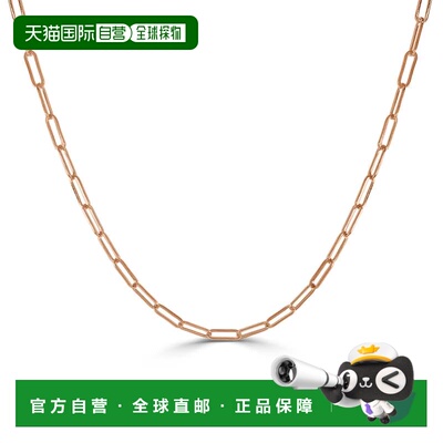 自营sabrina14K Rose Gold Paperclip Link Chain Necklace - ros