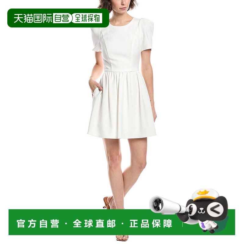 自营 black halo黑色Halo Chadwick迷你连衣裙-白色 美国奥莱直发