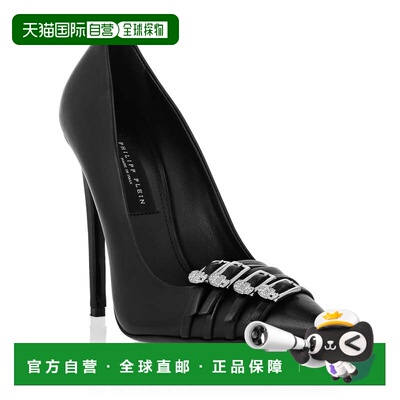 自营philipp pleinMulti-Strap Nappa Leather Pumps 12 - black