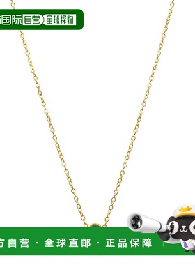 自营 Adornia 防水绿色珍珠母三叶草项链金 - 绿色 美国奥莱直发