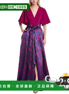 自营rene ruiz雷内 鲁伊斯礼服-紫色 美国奥莱直发新款连衣裙长裙