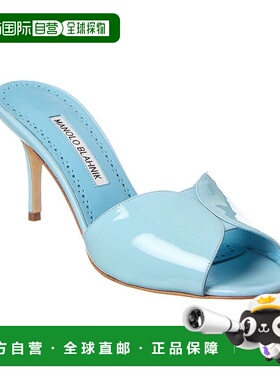 自营Manolo Blahnik Houramu 70专利凉鞋-蓝色 美国奥莱直发拖鞋