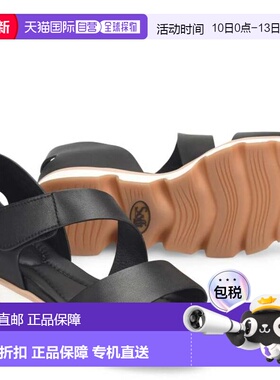 自营Sofft Mandi SF0099301 Sandals Black Leather Ripple Cut S