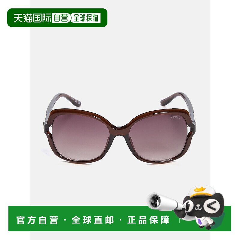 自营 guess方形镂空太阳镜-棕色 美国奥莱直发