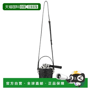 自营 Marimekko Imprint Nano Unikko 皮革水桶包 - 黑色 美国奥