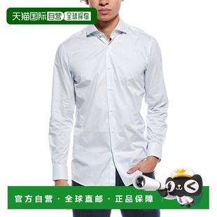 自营Hugo Boss Max Sharp Fit Dress Shirt - blue 美国奥莱直发