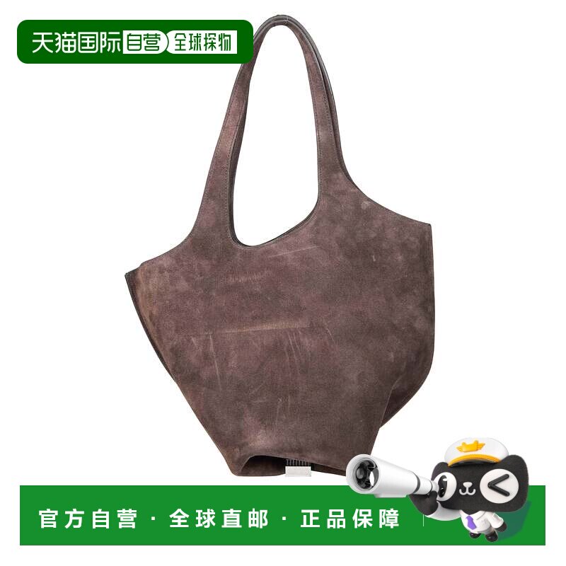 自营the attico棕色La Scoop麂皮托特包-灰色 美国奥莱直发单肩包