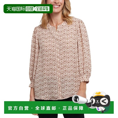 自营NYDJ Bonnie衬衫-棕色 美国奥莱直发