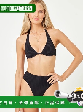 自营 l spaceL*Space Savannah比基尼女式黑色弹力高腰泳装BUU191