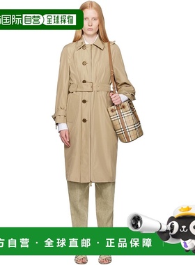 1h可退 香港直邮潮奢 Burberry 巴宝莉 女士 驼色 Single Breaste