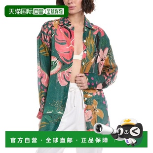 自营Vitamin A Playa Linen Boyfriend Shirt - multi 美国奥莱直