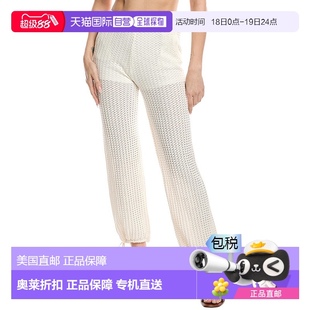 美国奥莱 自营 白色 vintage havana复古哈瓦那开口钩针长裤