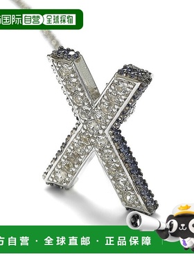 自营 Suzy Levian 纯银蓝宝石和钻石装饰字母吊坠 - 蓝色 美国奥