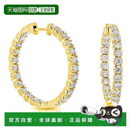 自营vir jewels5 cttw Lab Grown Diamond Hoops Earrings in Ste