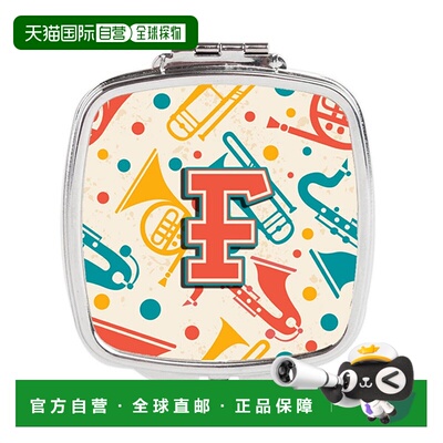 自营 Carolines Treasures CJ2001-FSCM 字母 F 复古青色橙正品