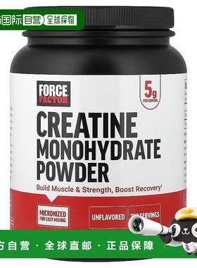 香港直邮Force Factor,Creatine Monohydrate Powder, Unflavored