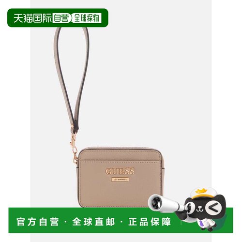 自营guessTyra Card Case Wristlet - taupe 美国奥莱直发卡包