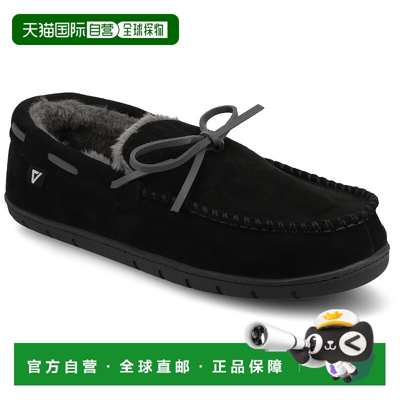 自营 vance co.Vance男式Hayden Shearing拖鞋-黑色 美国奥莱直发
