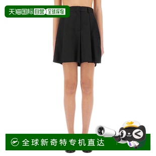 香港直邮潮奢 莫斯奇诺 1h可退 Moschino 女士 不对称羊毛短裤