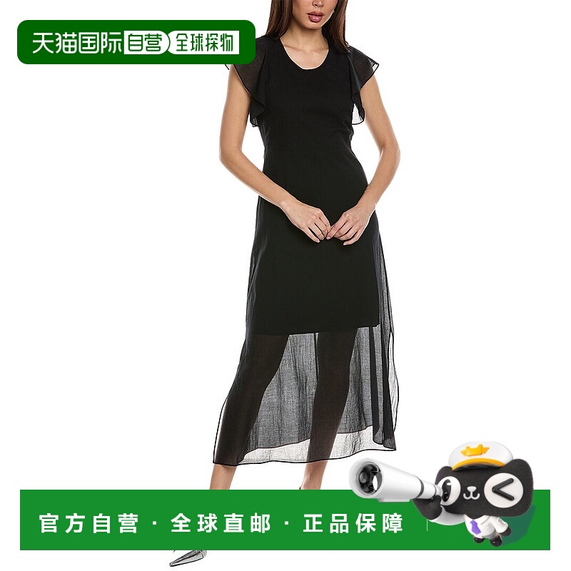 自营Theory Flutter 中长连衣裙 - 黑色 美国奥莱直发