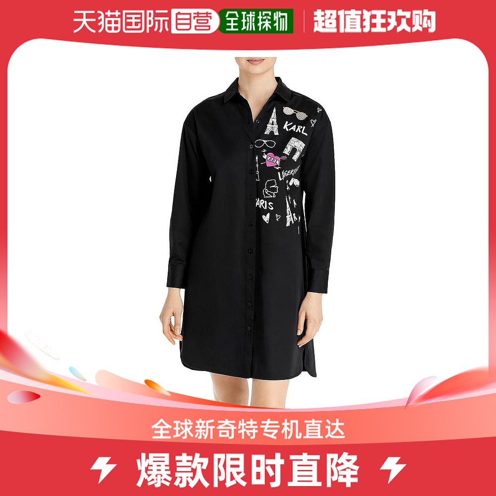 美国直邮KARL LAGERFELD 女士连衣裙 长袖