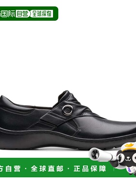 自营Clarks Cora Aubrie in Black Leather - black leather 美国