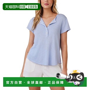 自营Bella Dahl Henley T恤-蓝色 美国奥莱直发