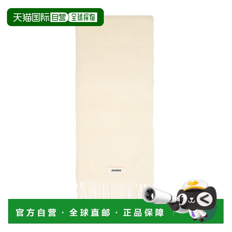自营jacquemusOff White Alpaca L Echarpe Carro Scarf - neutra