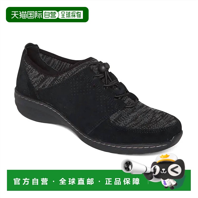 自营aetrexWomen's Casey Sneakers In Black 美国奥莱直发女鞋