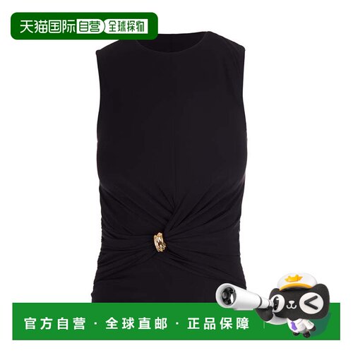 自营elisabetta franchiJersey Top With Jewel Detail - black